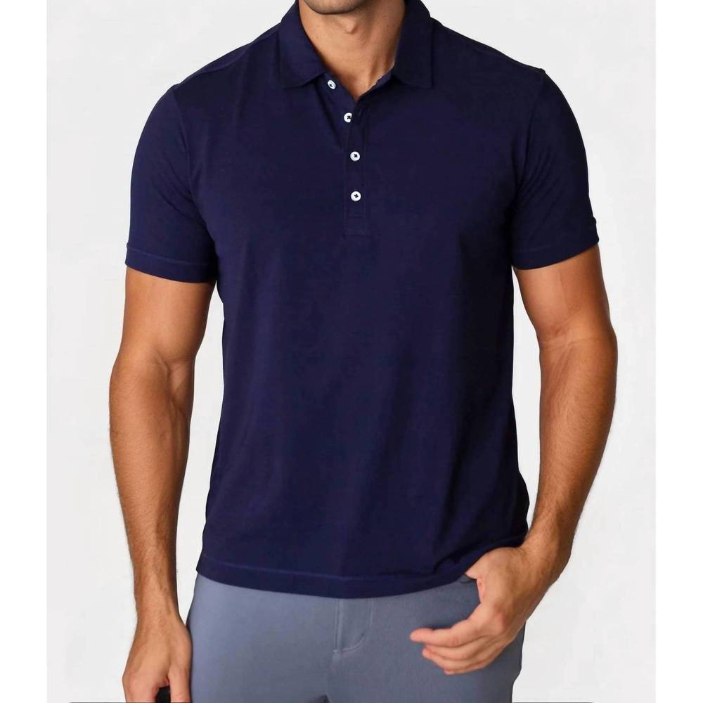 NEW BUKI coolest polo tech shirt in navy